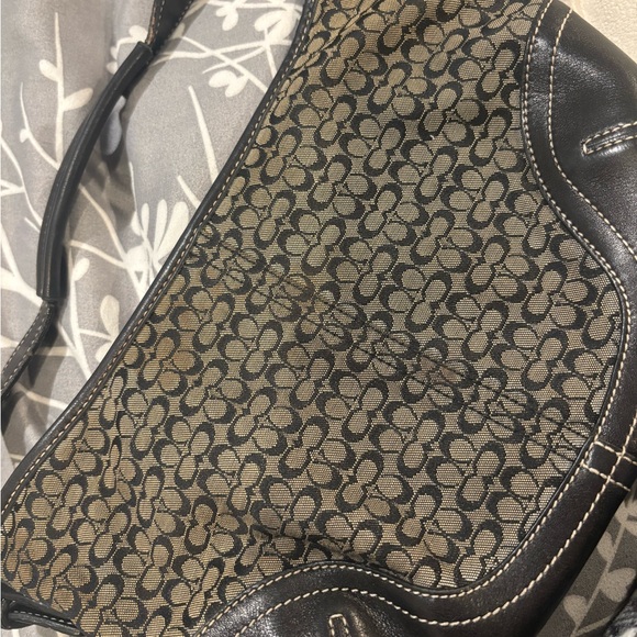 Coach Black Patterned Shoulder Bag - Picture 5 of 6